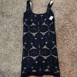 Wet Seal Black Crochet Mini Dress